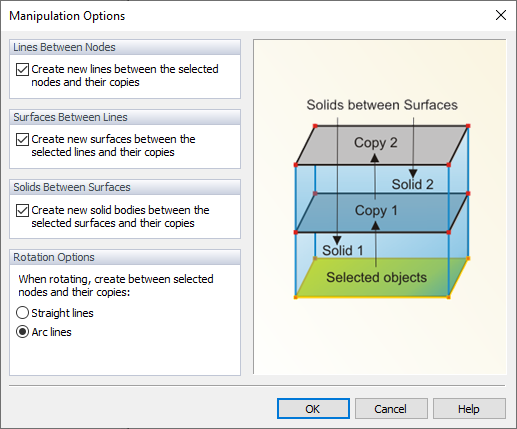 Options de manipulation